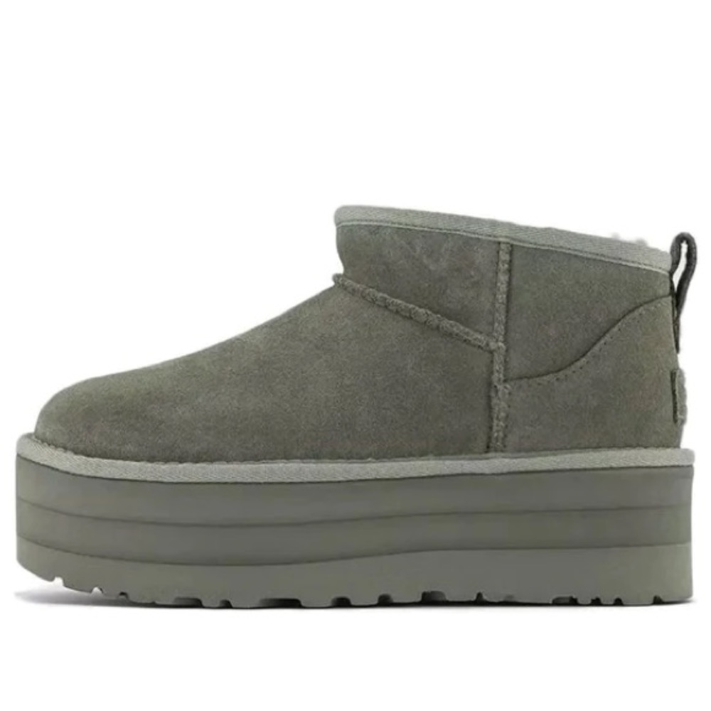 UGG CLASSIC MINI PLATFORM BOOT MOSS GREEN NEW